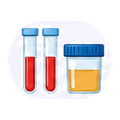 Blood and urine tests icon